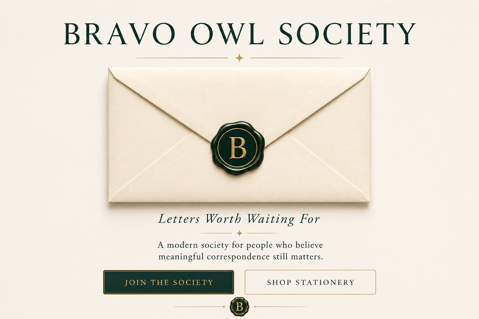 Bravo Owl Society Mail Club Membership
